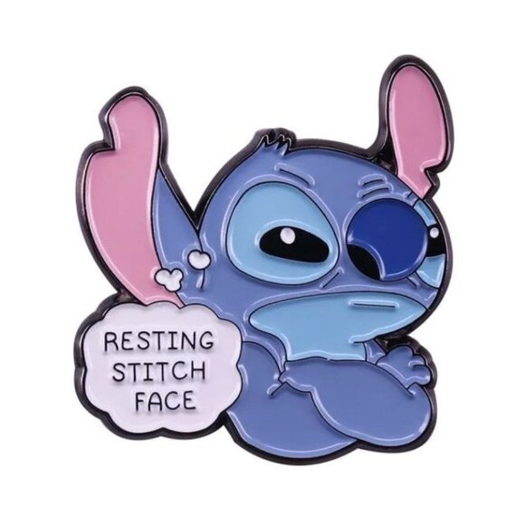 Disney's "Resting Stitch Face" Pin: Your New Favorite Kawaii Accessory! - Picture 3 of 5
